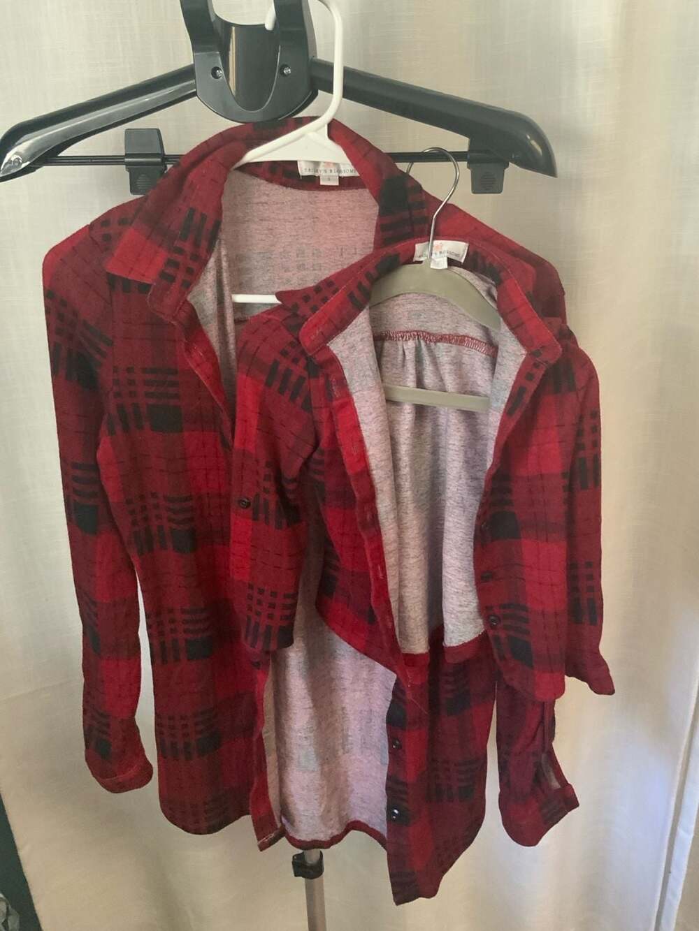 Bailey's Blossoms Mommy & Me Plaid Button Down Shirt Set Size S and 2T
